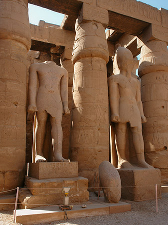 Fotos Statuen am Luxor Tempel