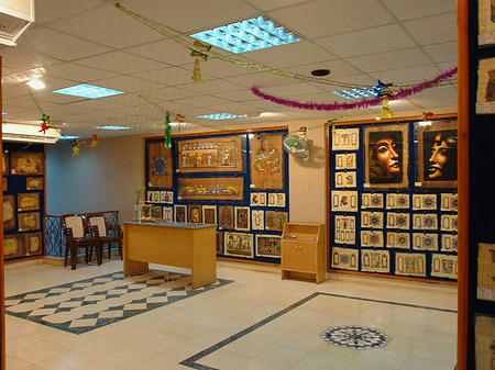 Herstellung von Papyrus Fotos