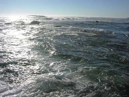 Foto Blick vom Strand auf das Meer - 